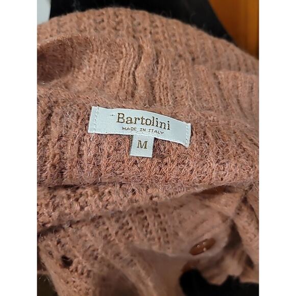 Bartolini Italy Women's Rose Alpaca Blend Cardigan Sweater Swiftie Size Medium - Picture 4 of 6